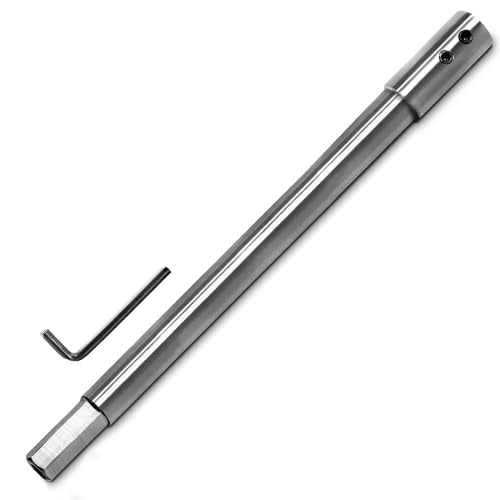 ASNOMY 254mm Extra lang Bohrer Verlängerung mit 1/2'-schaft, Verlängerung Aufnahmeschaft zum Hinzufügen einer Bohrtiefe von über 222 mm zu Ihren 12,7mm Rund- oder Sechskantschäften Bohrer