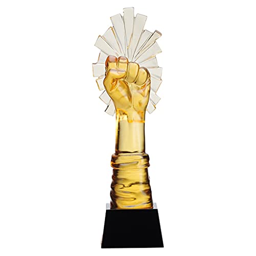 Trofeeën Hars Trofee Gouden Vuist Kristallen Trofee Party Party Thema Award Trofee Sport Competitie Kampioenschap Trofee (Color : Gold, Size : 8 * 8 * 30cm)