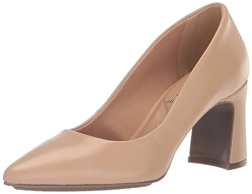 Anne Klein Womens Benedette Padded Insole Faux Leather Pumps
