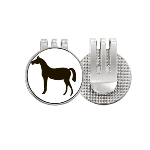 Marqueur de balle de golf aimanté émail accessoire green cheval noir