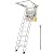 TECHTONGDA Telescoping Attic Loft Ladder, Pull Down 13 Steps Ceiling Attic Stairs, White Folding Ladder Attic Steps, Retractable Attic Ladder with 31.5 x 35.4in Open Size, 10.5ft Height for Home Refit