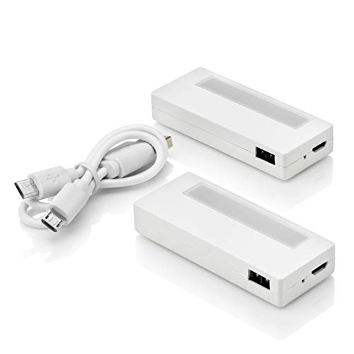 Preisvergleich Produktbild Auraglow Unterbauschrank Garderobenschublade Küchen-LED-Sensorleuchte, USB-Akku, drahtlos, Doppelpack