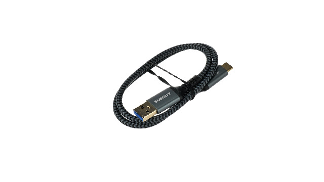 Sunguy USB C to A Cable, 1.5FT Braided 3.1A Fast Charging, 10Gbps Data Transfer, Compatible with iPhone 16/15 Pro Max, Galaxy S24/S23, PS5, Pixel 7