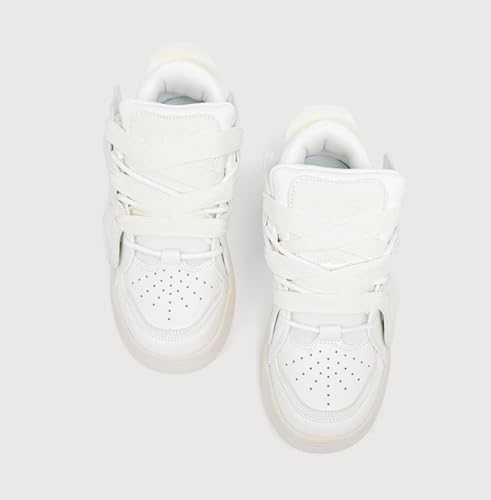 Women's Cute Sneakers Kawaii Breathable Platform Shoes - Lightweight Comfortable Chunky Sneakers for Athletic Hiking, Y2K Korean Style Star Pattern Tennis2