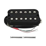 Compatible with electric guitar which can be installed humbucker pickup. Magnet: Alnico 5 humbucker pickup, 6 non-adjustable slug pole pieces & 6 adjustable screws pole pieces. Resistance: Total is 7-8k ohms. Position: Neck pickup. Fully wax potted a...
