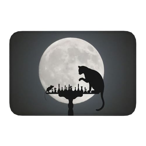 玄関マット 猫 室内 屋外 滑り止め 洗える ふわふわ 吸水速乾 防臭 耐久 可愛い おしゃれ 北欧風 40×60cm