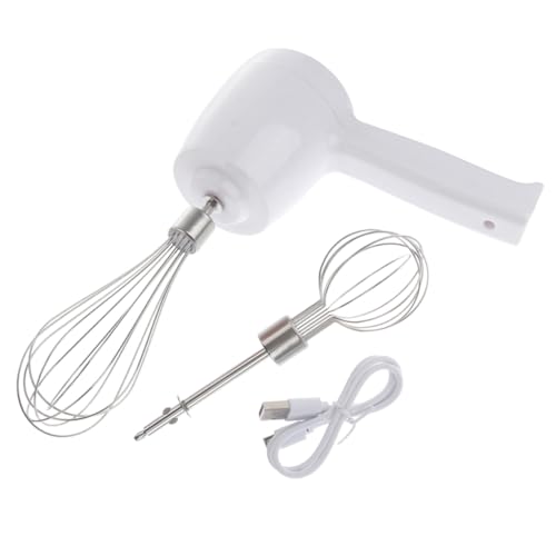 OKUMEYR 1set Cordless Beater Adjustable Usb Rechargeable Handheld Kitchen Mixer Detachable Whisk and Whipping Tools Speed for Cooking and Baking for Eggs and Dressings