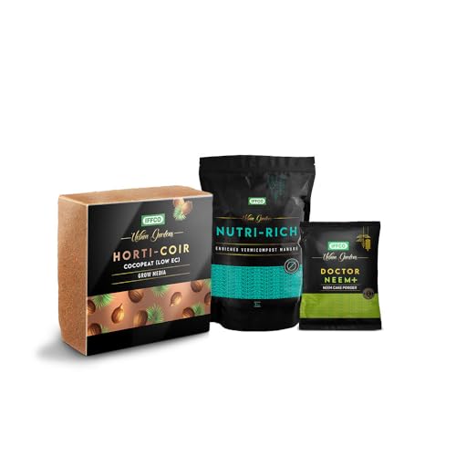IFFCO Urban Gardens - Potting Mix Combo - Horti Coir 5Kg + Nutri ...