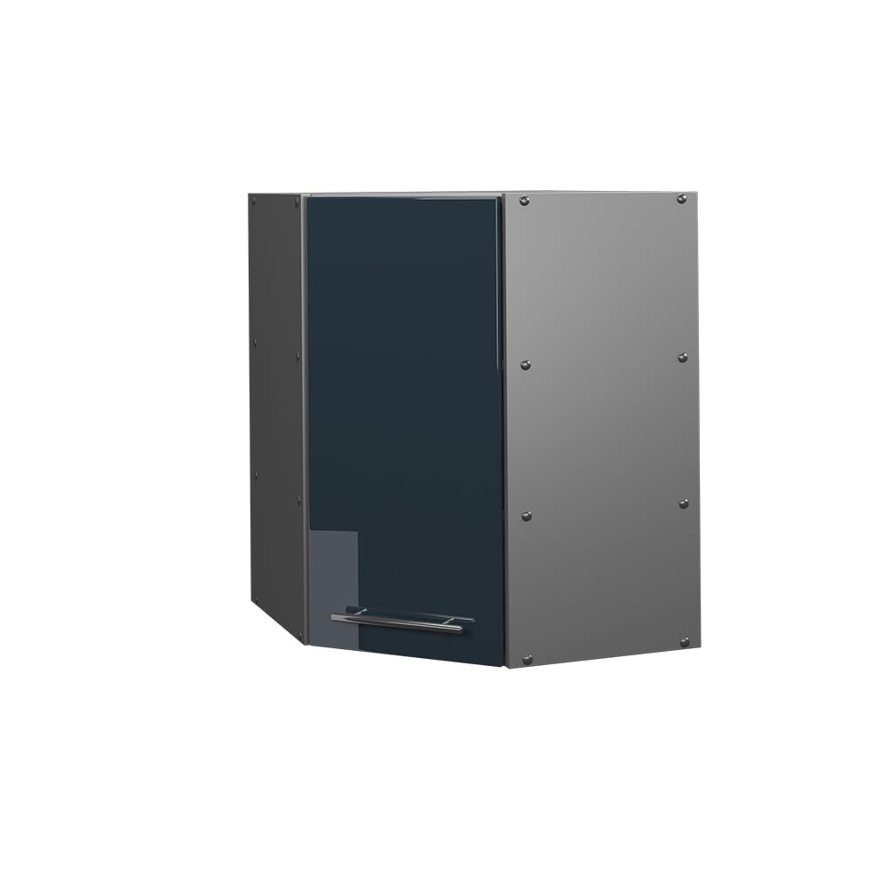 Vicco Corner wall cabinet Fame-Line, Dark blue high gloss, 57 cm