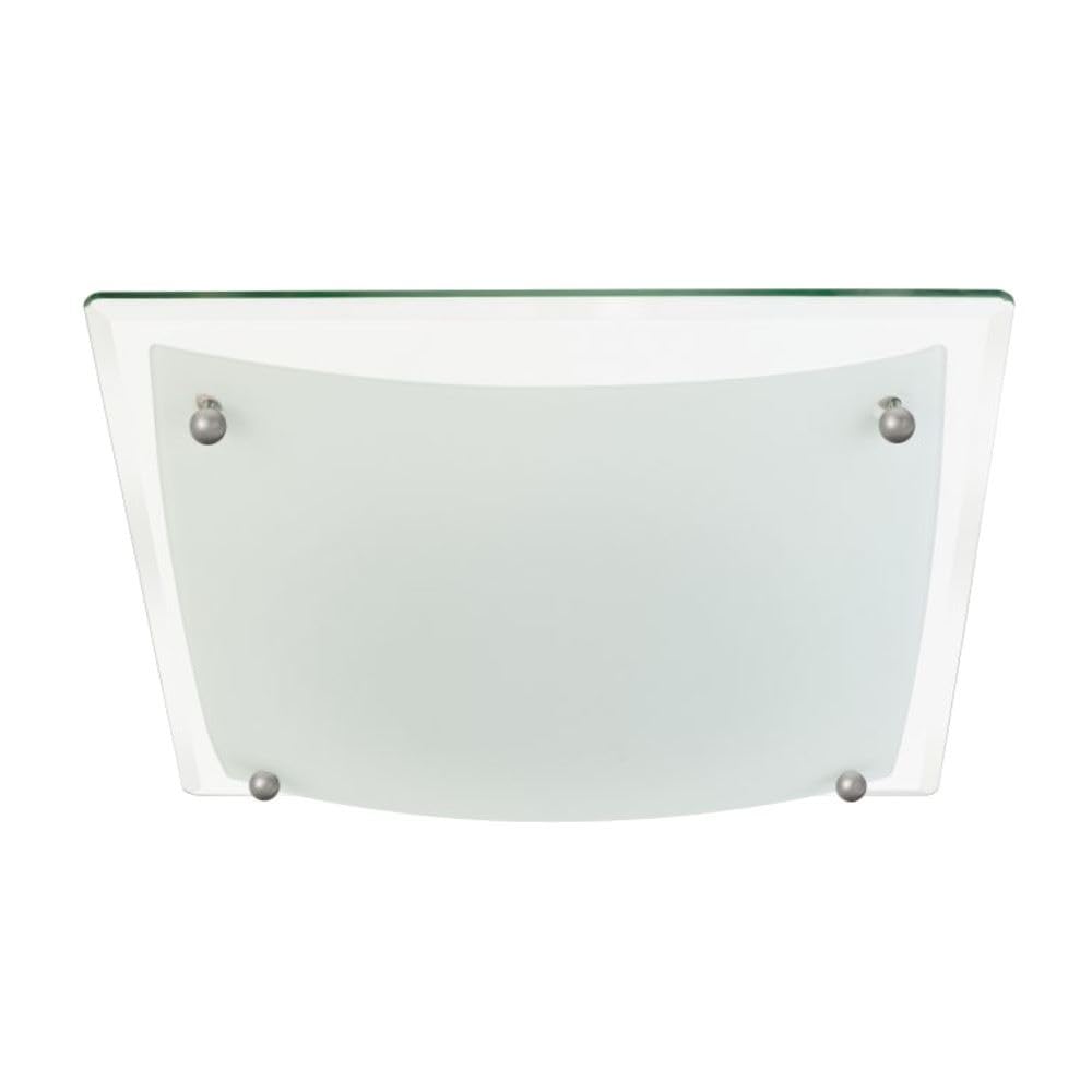 First Choice Lighting GlacierTwo Tone Glass Flush Ceiling Light from B&Q