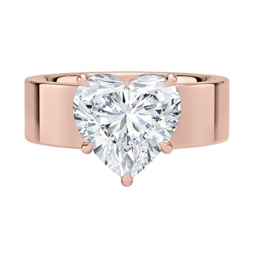 1.5-3.5 CT Moissanite Engagement Ring for Women/Men in 925 Silver, 10K/14K/18K Solid Gold Solitaire Anniversary Ring | Size 4-12