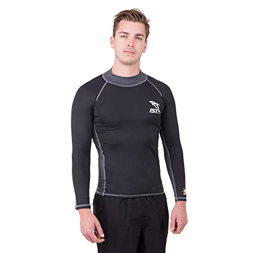 IST DS-46 Unisex Long Sleeve Spandex Rash Guard (Gray, Medium)