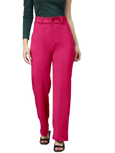 Image of Mehrang Trousers for Women, Formal Pants for Women, Straight Fit Pants