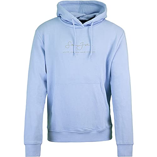 SJ Sean John Classic Metall Logo Hoody (M, Light Blue, m)