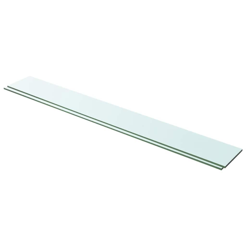 Ripiani in vetro temperato trasparente 2 pezzi pannello 100 x 12 cm per parete moderna espositore da bancone resistente carico 15 kg facile pulizia durevole uso domestico