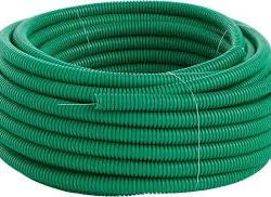 Gaine ICTA verte - Diamètre 25 mm - avec tire-fils - Rouleau de 100 m