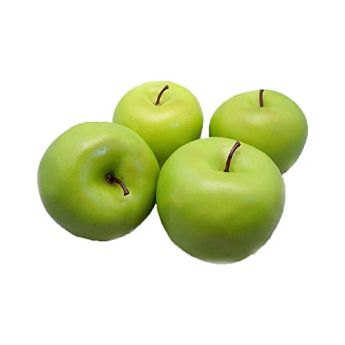 Preisvergleich Produktbild Romote 4 Große künstliche grüne Äpfel Obst