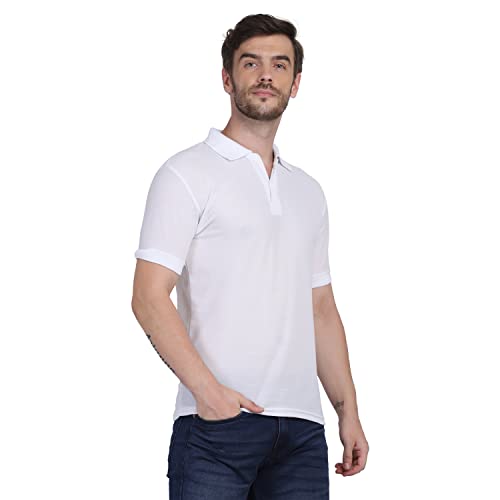 Image of INKKR Men's Casual Polo Neck Half Sleeve Solid T-Shirt (Pack-3)
