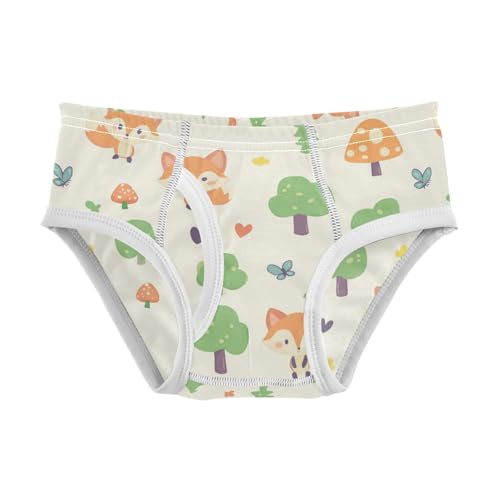 Wusikd Cute Foxes Boys' Underwear Cotton Forest Boys Briefs Soft Toddler Underwear 2T