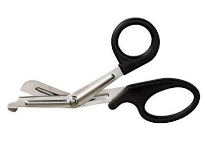 100 Black EMT Shears (Scissors) Bandage Paramedic EMS Rescue Supplies 5.50"