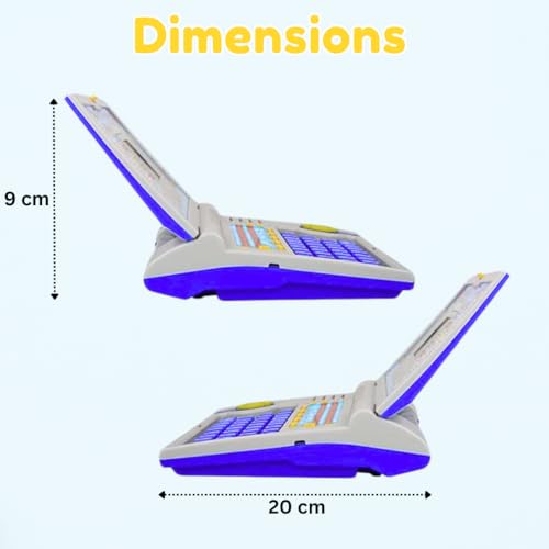 MiniExplorer Educational Computer Laptop Toy for Kids with Mouse |Toys for 2 - 5 Years Old Boys Girls| Learning Activity Alphabet, Letter, Words, Games & Music, Mathematics Logical Memory Tool - Blue