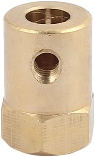 IDUINO 6mm Brass Hex Shaft Coupling Motor Flexible Coupler Joint for DC Motor Shaft, Robot, Model Car Tires Shaft Pack of 5-image-25