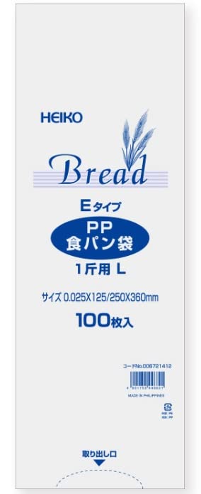 Amazon.co.jp: HEIKO PP食パン1斤用 L Eタイプ 200枚（100枚×2束）パン 