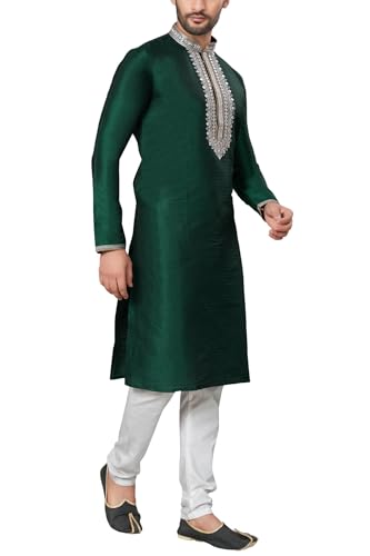 SK123 Men's Kurta Pajama Set Indian Traditional Party Wear Outfit2