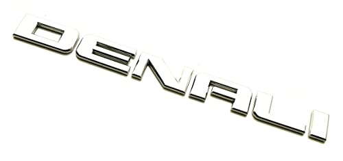Image of 3pcs Denali Nameplate Emblems Badge Replacement for Gm 07-16 Yukon Sierra Terrain (Chrome)