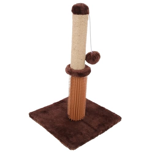 POPETPOP Wear Resistant Cat Scratching Post for Daily Use Creative Kitten Scratcher with Fun Design for Indoor Cats Easy to and Maintain Durable Palm Material