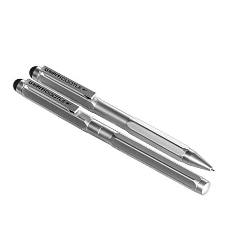 Grifiti Dootle Stylus Mechanical Pencil and Pen 2 Piece Set, Matte Silver Digital Stylus iPhones, Smartphones,Tablets and 0.7 MM Mech Pencil and Rollerball Pen