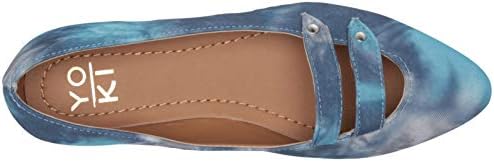 YOKI-GENEVA-50 Women's Suede Ballet Flat with Two Front Straps, Tie Dye, 9 M US | Image 4