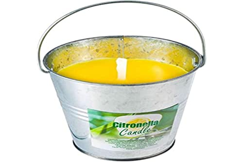 CITRONELLA Outdoor Candle 7936 - Bougie Citronelle - dans Un Seau en Acier - 10 x 10 cm