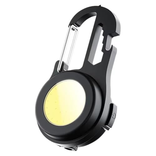 Multifunctional COB LED Bright Small Emergency Flashlight Keychain for car Truck USB Rechargeable Pocket Work Light Outdoor Camping Torch with Strong Magnet