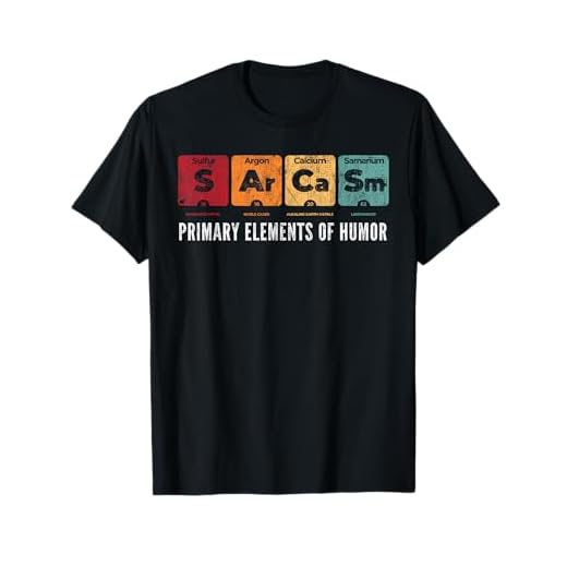 Elementos primarios de la ciencia del humor Sarcasmo S Ar Ca Sm Funny Camiseta