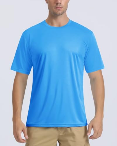 Boladeci Men's Swim Shirt Short Sleeve UPF 50+ Sun Protection SPF UV Moisture Wicking Lightweight Quick Dry Rash Guard3