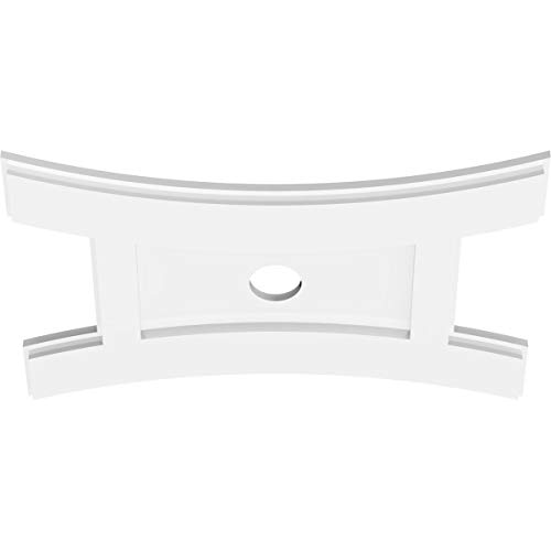 Medallón de techo CMP10X6HN blanco florón decorativo moldura polímero para ventilador 3