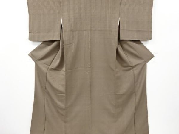 美品・撫松庵】低身長 セオアルファ小紋・浴衣兼用 切嵌舞花文 洗える