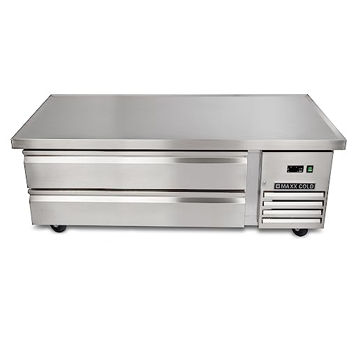 Maxx Cold MXCB60HC X-Series Two-Drawer Refrigerated Chef Base, Silver