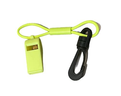 JETSKI SEADOO WAVERUNNER JET BOAT MERCURY MARINE WHISTLE WITH CLIP NEON YELLOW