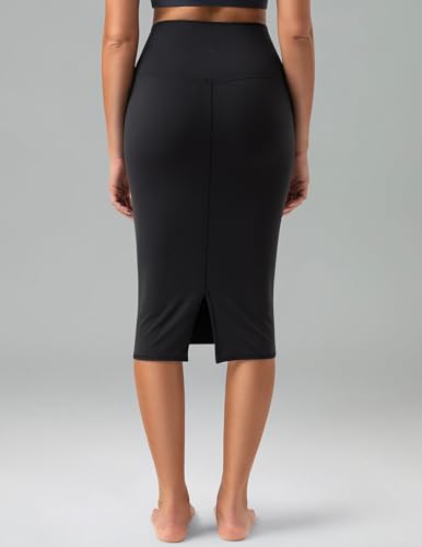 Colorfulkoala Dreamlux Women’s Midi Pencil Skirt – High Waist Stretch, Below Knee Bodycon for Office Work & Business Casual4