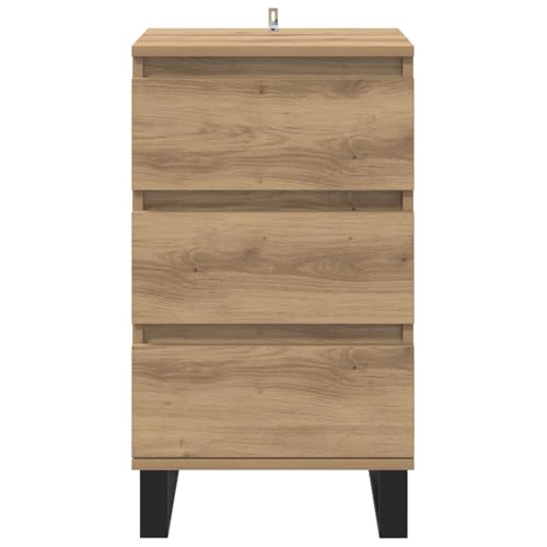 Aparador de madera de roble Artisan moderno con gran almacenaje para salon y comedor 7