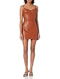 KENDALL + KYLIE Women's Shired Bust Cup Mini Dress, Cognac, 4-6