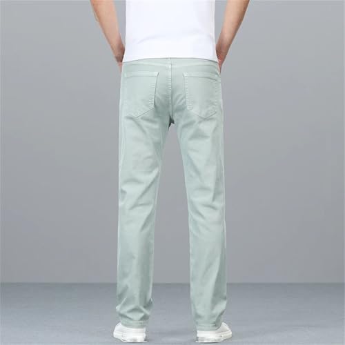 Men's Denim Pants Elastic Thin Slim Soft Comfortable Casual Denim Pants4
