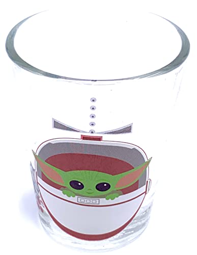 Silver Buffalo Star Wars The Mandalorian Christmas Glassware Set Of Four (4) Mini Glasses - 1.5 Oz Shot Glasses - The Child Baby Yoda Grogu #TOP1