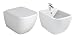Produktbild BERNSTEIN Komplettset Wand-Hänge-WC CH101 + Bidet BH101 inkl. Bidetarmatur