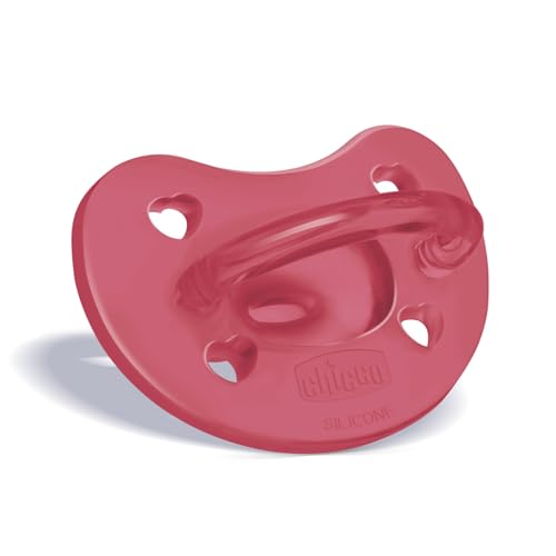 Image of Chicco PhysioForma Orthodontic Pacifier for Babies 16-24 Months, 100% Soft Silicone, BPA Free & Breathing Support, 2-Pack with Sterilizing Case, Dark Pink
