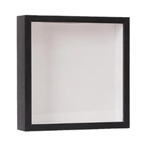 MERIGLARE 【深さ3cm】旅行コンサートチケット シャドーボックスディスプレイケース 写真収納 シャドーボックスフレーム 写真フレーム 立体額 ディスプレイボックス スロット付き 卓上と壁掛けディスプレイ スポーツDIYチケット用 乾燥花 昆虫 植物 標本 ドライフラワー メダル 写真 お土産 バッジ 収納, 15cm×15cm×4.5cm