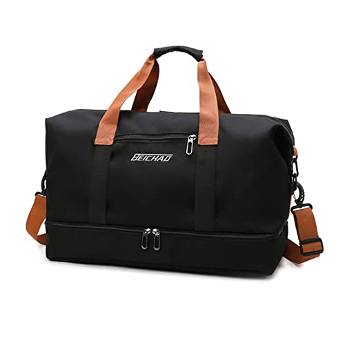 Duffle Bag with Shoes Compartment Unisex Travel Shoulder Bags Large Capacity