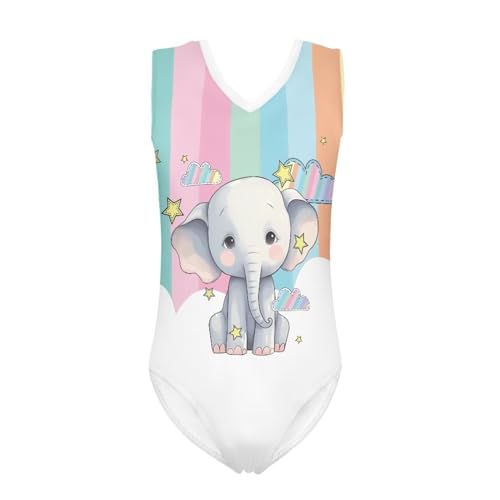 Image of Biyejit Girls Leotards Dance Sport Wear Gymnastics One-Piece Swimwear for Kids 3-14 Years